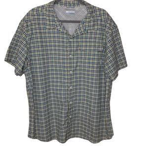 Columbia men's plaid OMNI-SHADE fishing shirt, button up, sz XXL